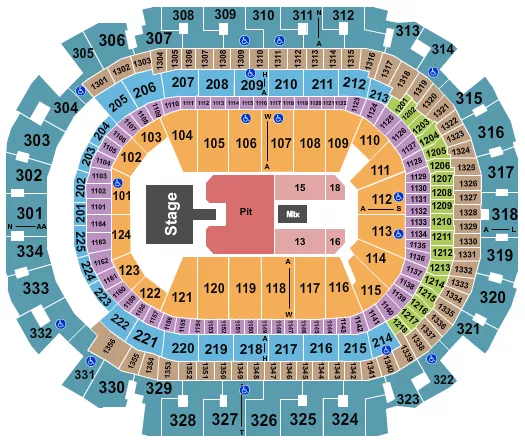 seating chart for American Airlines Center - Papa Roach - eventticketscenter.com