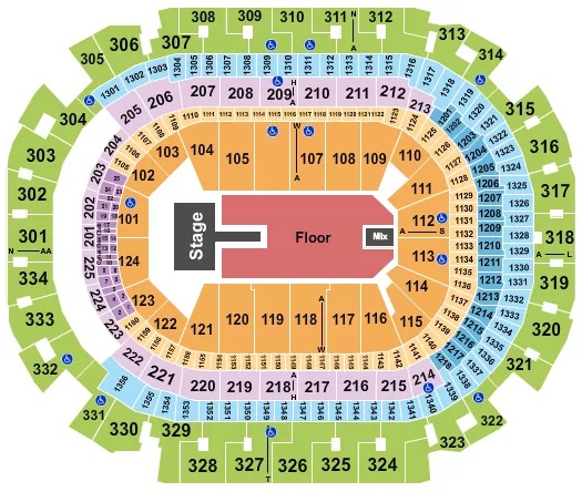 seating chart for American Airlines Center - Playboi Carti - eventticketscenter.com