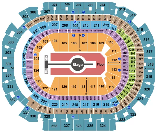 seating chart for American Airlines Center - Rod Wave - eventticketscenter.com