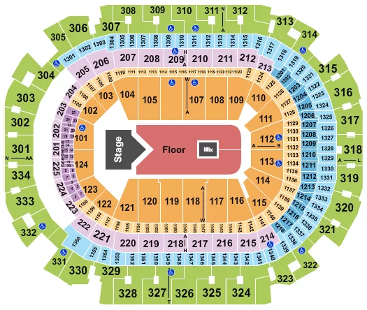 seating chart for American Airlines Center - Russ - eventticketscenter.com