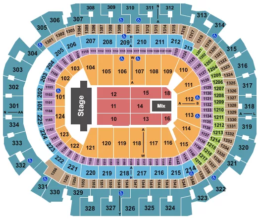 seating chart for American Airlines Center - TSO - eventticketscenter.com