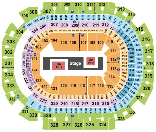 seating chart for American Airlines Center - TWICE - eventticketscenter.com