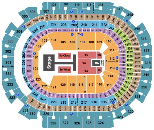 seating chart for American Airlines Center - Tate McRae - eventticketscenter.com