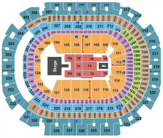 seating chart for American Airlines Center - Thomas Rhett - eventticketscenter.com