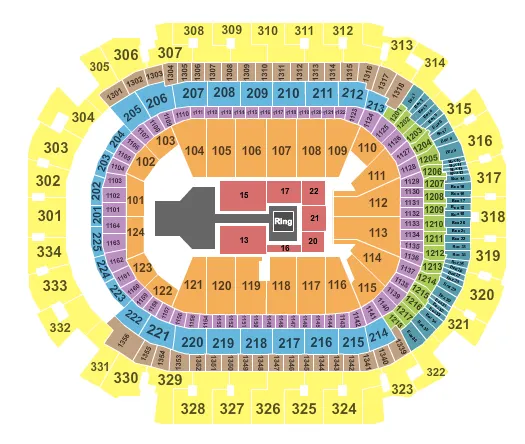 seating chart for American Airlines Center - WWE2 - eventticketscenter.com