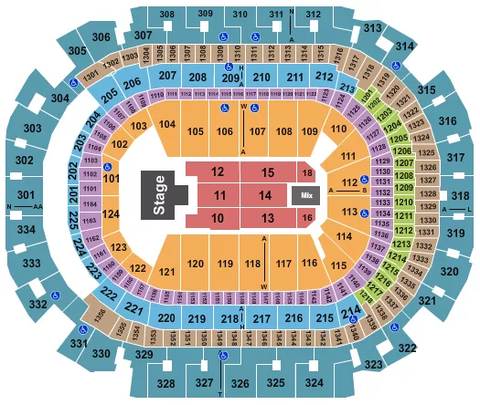 seating chart for American Airlines Center - Wild 'N Out - eventticketscenter.com