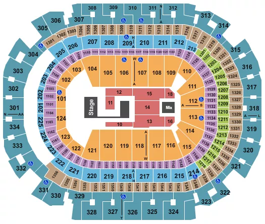 seating chart for American Airlines Center - XG - eventticketscenter.com