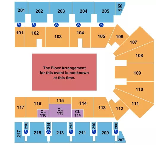 seating chart for American Bank Center - Generic Floor - eventticketscenter.com