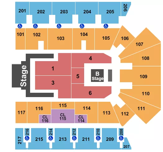 seating chart for American Bank Center - Jelly Roll - eventticketscenter.com