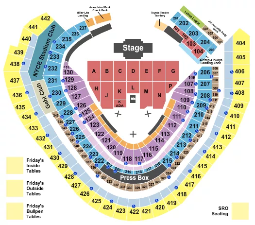 seating chart for American Family Field - Billy Joel - eventticketscenter.com