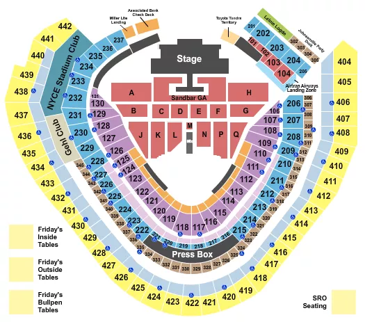 seating chart for American Family Field - Kenny Chesney 2 - eventticketscenter.com