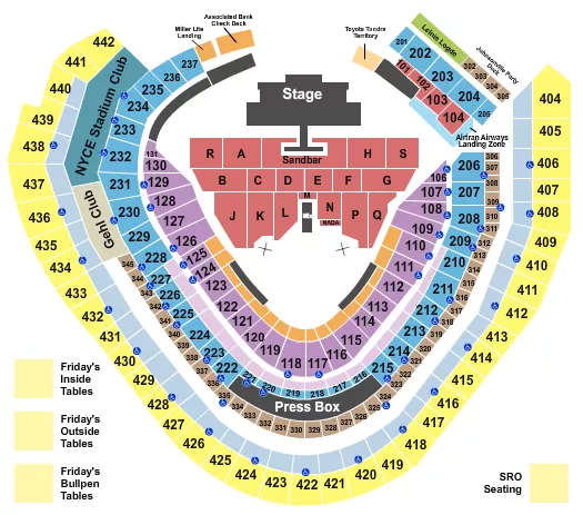 seating chart for American Family Field - Kenny Chesney 2 - eventticketscenter.com
