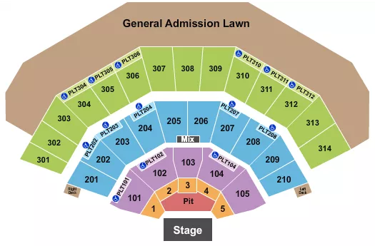 seating chart for American Family Insurance Amphitheater - Endstage Pit - eventticketscenter.com