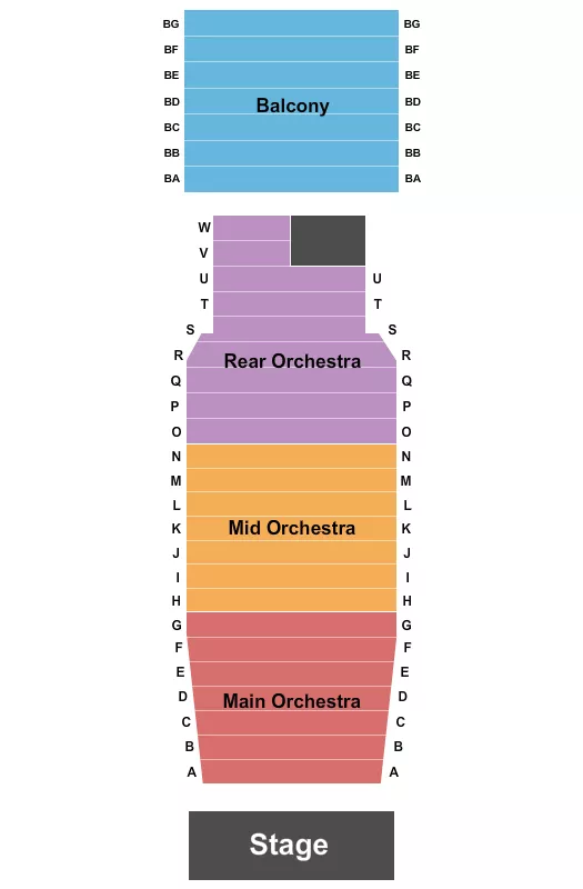 seating chart for American Theatre - Hampton - End Stage - eventticketscenter.com