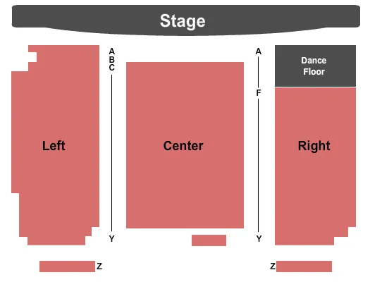 seating chart for Americana Theatre - End Stage - eventticketscenter.com
