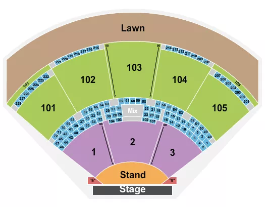seating chart for Ameris Bank Amphitheatre - Endstage Pit with Side Orch's - eventticketscenter.com