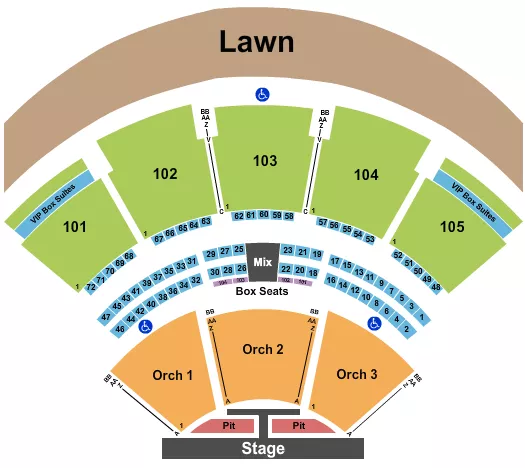 seating chart for Ameris Bank Amphitheatre - Endstage Pit w/Catwalk - eventticketscenter.com