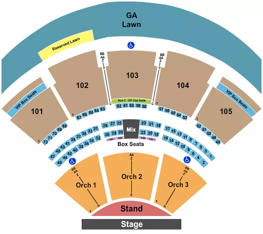seating chart for Ameris Bank Amphitheatre - Endstage GA Pit 4 - eventticketscenter.com