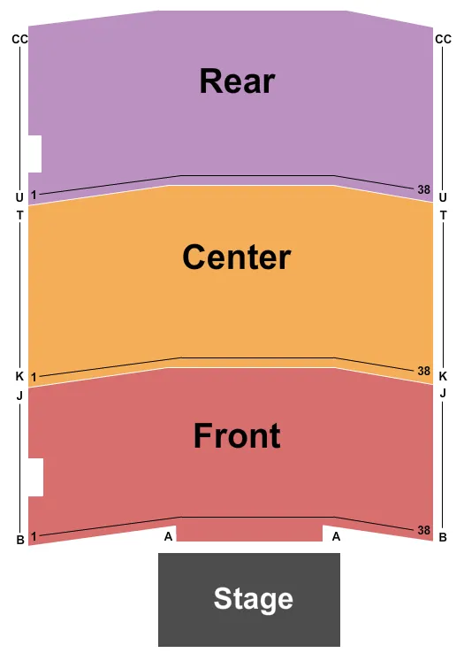 seating chart for Ameristar Casino & Hotel - Saint Charles - End Stage - eventticketscenter.com