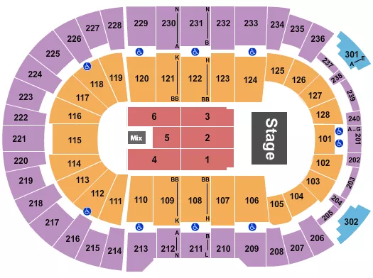 seating chart for Amica Mutual Pavilion - Endstage 5 - eventticketscenter.com