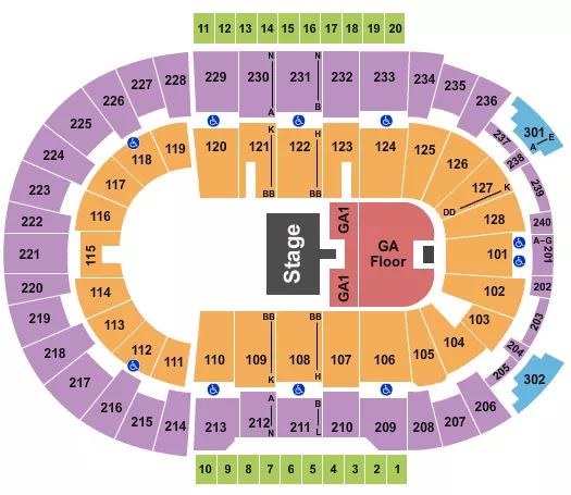 seating chart for Amica Mutual Pavilion - Nexus Music Festival - eventticketscenter.com