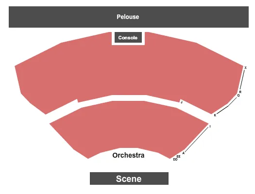 seating chart for Amphitheatre Fernand - Lindsay - End Stage - eventticketscenter.com