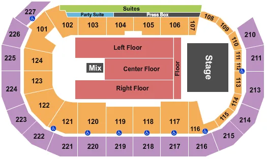 seating chart for AMSOIL Arena At DECC - MercyMe - eventticketscenter.com