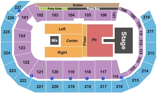 seating chart for AMSOIL Arena At DECC - Parker McCollum - eventticketscenter.com