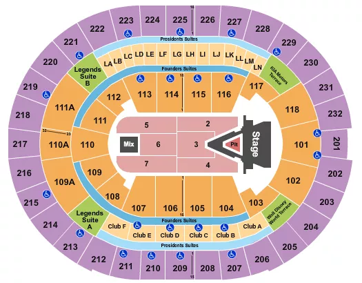 seating chart for Kia Center - Aerosmith - eventticketscenter.com