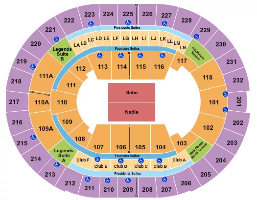 seating chart for Kia Center - Bad Bunny - eventticketscenter.com