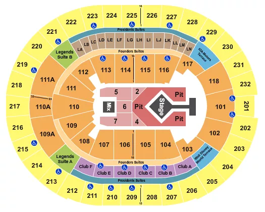 seating chart for Kia Center - Blink 182 - eventticketscenter.com
