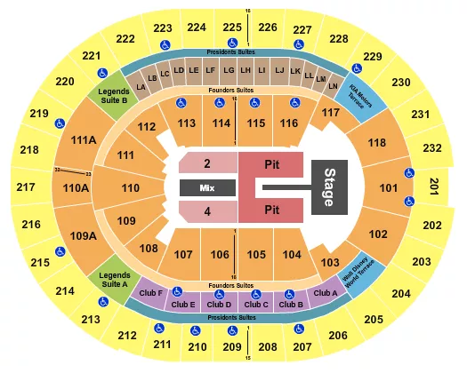 seating chart for Kia Center - Cigarettes After Sex - eventticketscenter.com