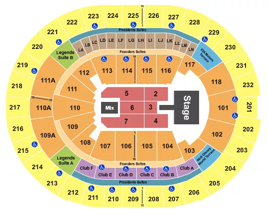 seating chart for Kia Center - Don Omar - eventticketscenter.com