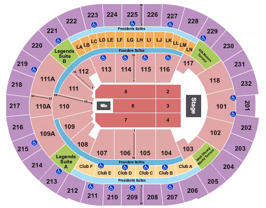 seating chart for Kia Center - Endstage 4 - eventticketscenter.com