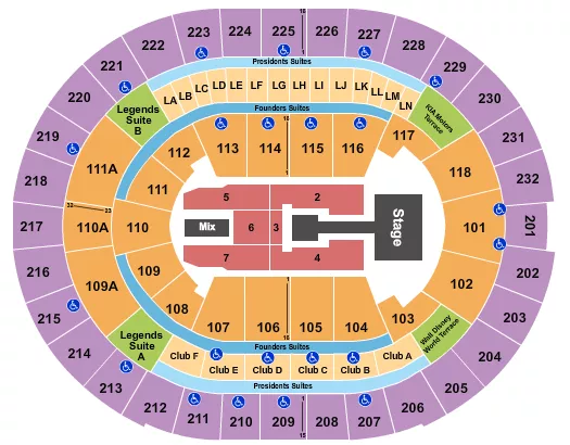 seating chart for Kia Center - Endstage Catwalk - eventticketscenter.com