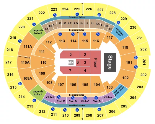 seating chart for Kia Center - Endstage Pit 2 - eventticketscenter.com