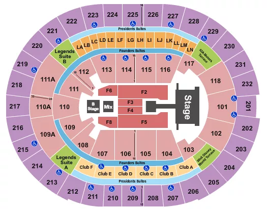 seating chart for Amway Center - Enrique Iglesias - eventticketscenter.com