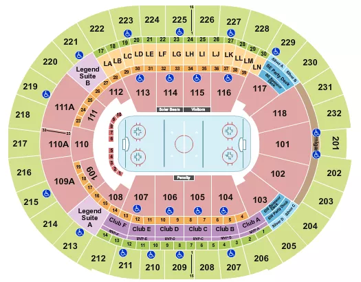 seating chart for Kia Center - Hockey - eventticketscenter.com