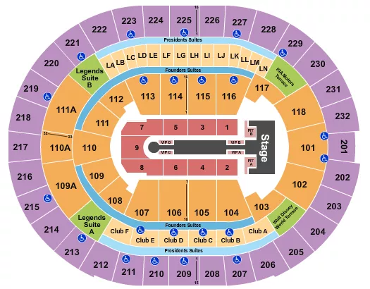 seating chart for Kia Center - Jennifer Lopez 2024 - eventticketscenter.com
