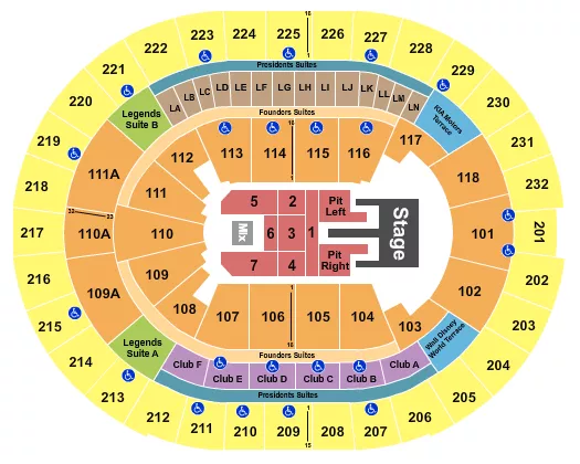seating chart for Kia Center - Kane Brown - eventticketscenter.com