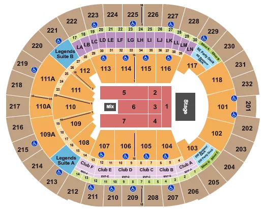 seating chart for Kia Center - Lil Baby - eventticketscenter.com