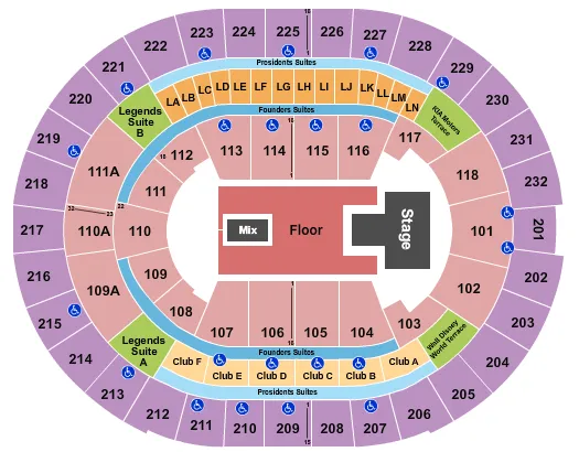 seating chart for Amway Center - Paramore - eventticketscenter.com