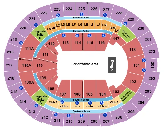 seating chart for Amway Center - Pepe Aguilar - eventticketscenter.com