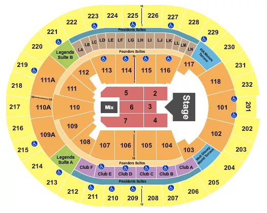 seating chart for Kia Center - Rascal Flatts - eventticketscenter.com