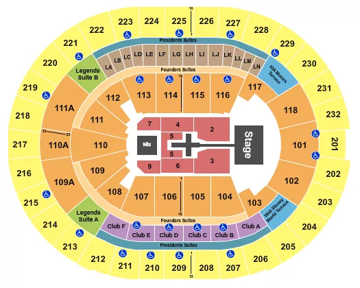 seating chart for Kia Center - TobyMac - eventticketscenter.com