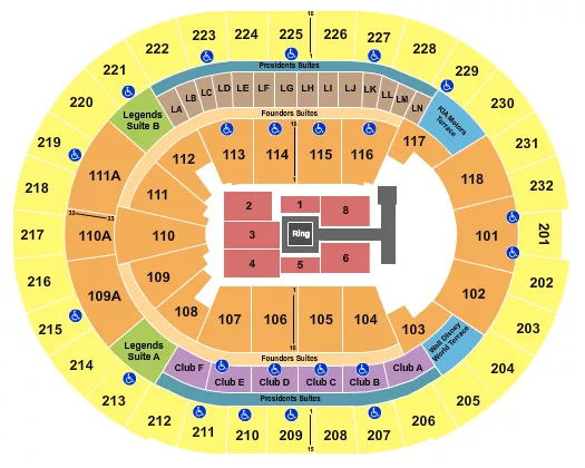 seating chart for Kia Center - WWE - eventticketscenter.com