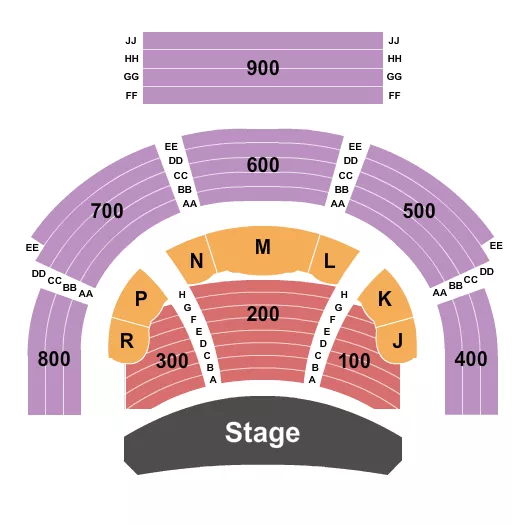 seating chart for Anderson Theater At Cincinnati Memorial Hall - End Stage - eventticketscenter.com