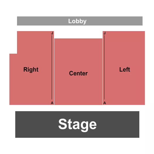 seating chart for Anderson's Mainstage Theatre - Endstage - eventticketscenter.com