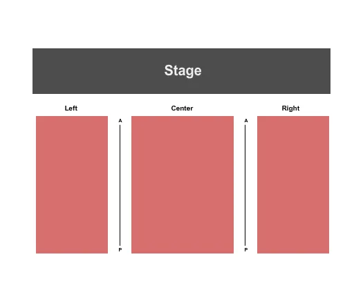 seating chart for Andy Griffith Playhouse - James Gregory - eventticketscenter.com