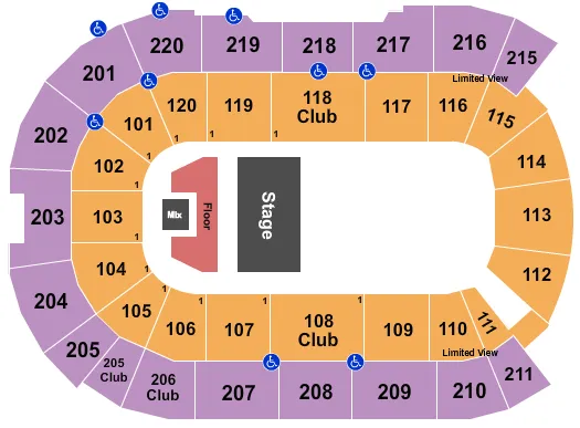 seating chart for Angel of the Winds Arena - Baby Shark - eventticketscenter.com